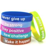 Debossed Color Fill Silicone Wristband - Image 2