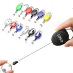 Oval Carabineer Retractable Badge Reel w/ Belt Clip