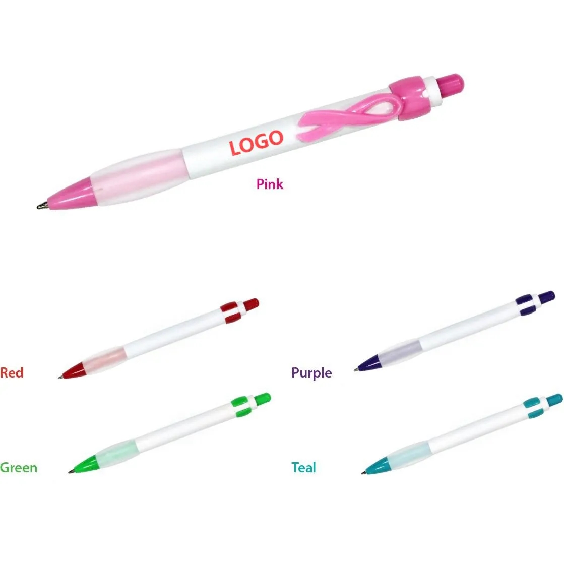 324856162.jpg Ribbon Clip Ballpoint Pen - Image 1