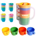 Plastic Kettle Set with 4 Cups