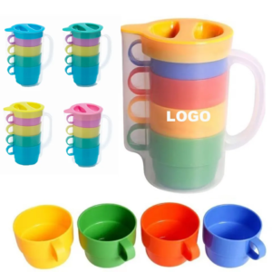 Plastic Kettle Set with 4 Cups