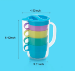 Plastic Kettle Set with 4 Cups - Image 4