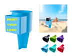 Plastic Beach Cup Holder with Pocket