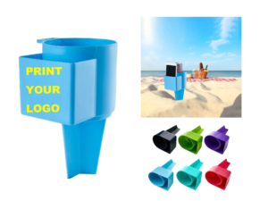 Plastic Beach Cup Holder with Pocket