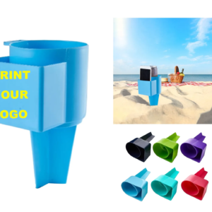 Plastic Beach Cup Holder with Pocket