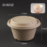 Round Biodegradable Food Bowl With Lid - Image 6