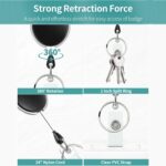 Retractable ID Badge Holder With Clip - Image 4