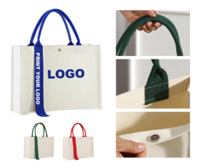 Bulk Custom Logo Promotional Streamers Canvas Tote Bag