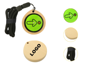 Wooden Compass with Nylon Lanyard