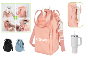 Water Bottle Carrier Bag with Pocket for Tumbler