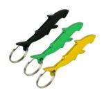 Shark shape keychain with bottle opener