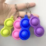 Children Adult Simple Dimple Fidget Keychain Toy - Image 2