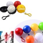 Disposable Rain Ponchos With Ball Shape Case - Image 3