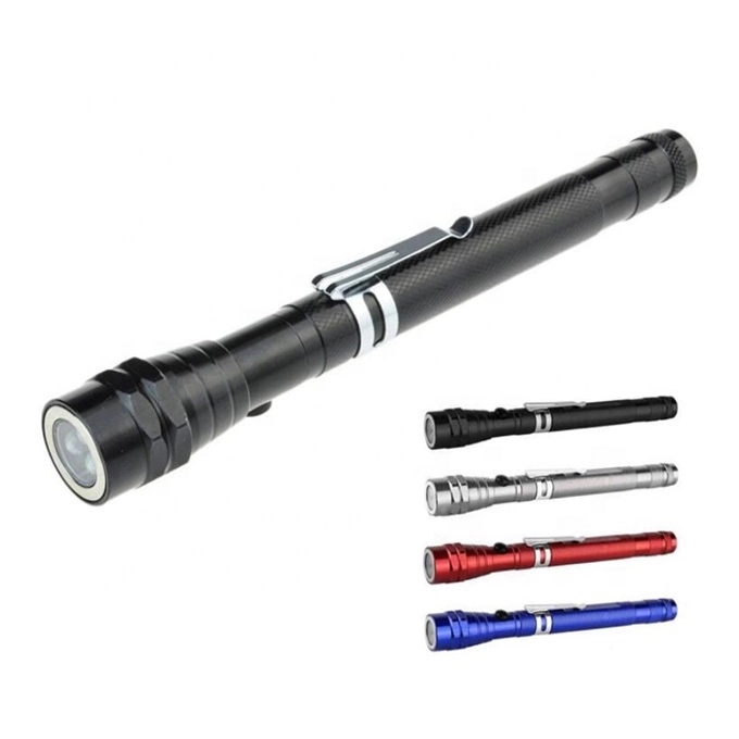 47373109.jpg 3 LED Telescopic Aluminum Flashlight With Magnet - Image 1