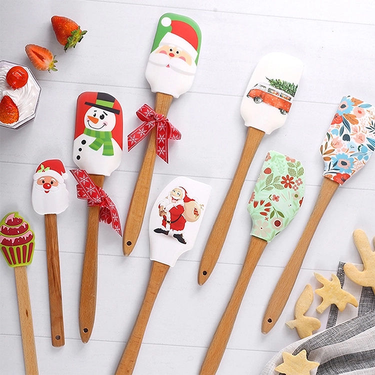49914005.jpg Christmas Silicone Rubber Spatula Set - Image 1