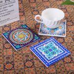 Round And Square Absorbent Ceramic Coasters - Image 4
