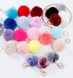 Pom  Fur Ball Keychain Fluffy Accessories - Image 2