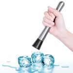 Stainless Steel Cocktail Muddler Lemon Hammer Swizzle Stick - Image 2