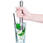 Stainless Steel Cocktail Muddler Lemon Hammer Swizzle Stick - Image 3
