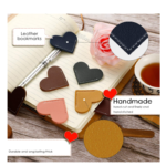 Mini Page Corner Leather Heart Bookmark - Image 2